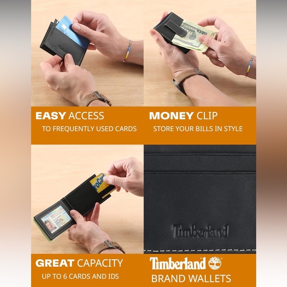 TIMBERLAND Flip Clip Wallet (Brown) - Picture 6 of 7